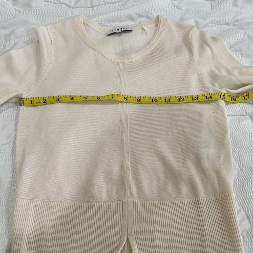 Sandro Off-White Crew Neck Sweater - Picture 14 of 15